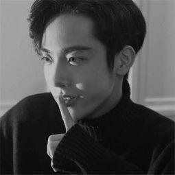 网红男头黑白西装